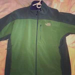 North Face Green Zip Up Jacket